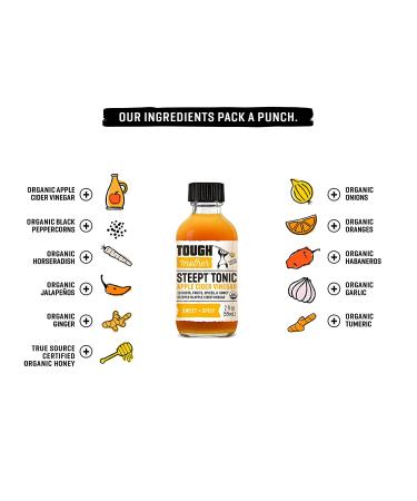 Organic Tough Mother Steept Tonic Wellness Shots - 6-Pack, 2oz Apple Cider Vinegar Superfood Shots with Mother - Raw, Unfiltered, USDA Certified Organic - Buy Online on GoSupps.com