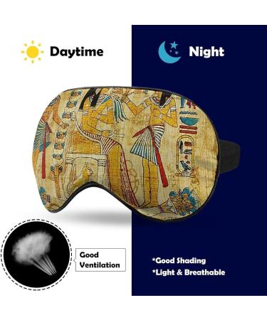 Old Egyptian Papyrus Sleep Mask - Adjustable Blindfold for Blocking Light - Perfect for Travel, Night Sleep, and Naps - Men and Women - Buy Online on GoSupps.com