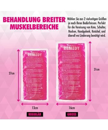 Buy Perfect Remedy Cooling Pads - Reusable Pain Relief Gel Packs for Injuries (2 Pieces Pink) - Ideal for Knees Back Neck & Ankle - Buy Online on GoSupps.com