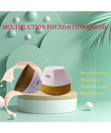 BUTIYO Kabuki Foundation Makeup Brush - Flawless Liquid Application Soft Synthetic Pink - Perfect for Women (FB-004 - Buy Online on GoSupps.com
