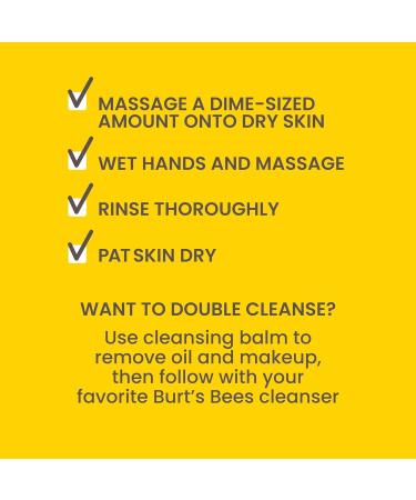Burt's Bees Fermented Honey Facial Cleansing Balm | Natural Skin Care with Prebiotic & Postbiotic | 3 oz - Buy Online on GoSupps.com