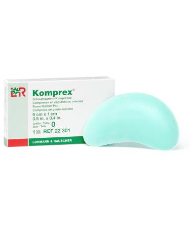 Lohmann & Rauscher Komprex Foam Rubber Pad  Kidney Shaped Foam Padding for Compression Wrapping  Size 0  9 cm x 5 cm Kidney  Sold Individually Kidney Size 0