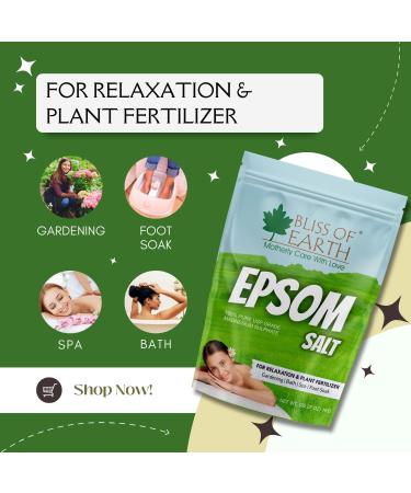 Bliss of Earth Sel d'Epsom pour bain plantes et pieds sulfate de magn sium naturel relaxant pour soulager les muscles aromath rapie v g talien sans cruaut envers les animaux (1 kg) - Buy Online on GoSupps.com