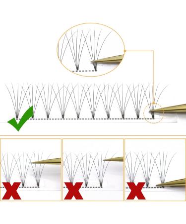 Premade Fan Volume Lash Extensions 5D 0.07C 10mm Russian Pre Made Fan Lashes | 3D 4D 5D 6D 0.07/0.10 C/D Curl 8-15mm | Long Lasting | Easy Application(5D 0.07C 10mm)  - Buy Online on GoSupps.com