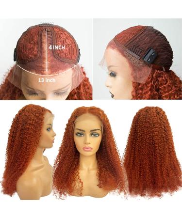 24 Inch Ginger Orange Water Wave Human Hair Lace Front Wig | 10A Brazilian Virgin Hair | Pre plucked with Baby Hair | 150% Density | Remy Hair Wig for Women - Buy Online on GoSupps.com