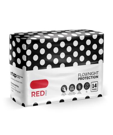 RedDrop Tween FlowNight Pads - Thin and Secure Pads for Peaceful Nights - Designed for Girls Experiencing Their First Period