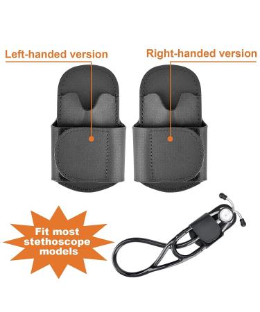 iGuerburn Premium Leather Stethoscope Holder for Littmann - Portable Clip-on Holster (Black) - Ideal for Right-Handed Professionals - Buy Online on GoSupps.com