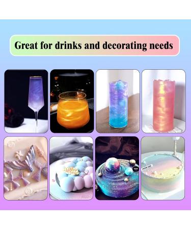Edible Glitter Shimmer for Drinks -20g Edible Iridescent Rainbow Food Coloring Edible Metallic Powder Luster Dust for Cocktails Champagne Beverages DIY Cake - Violet - Buy Online on GoSupps.com