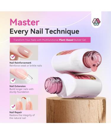 Saviland Builder Nail Gel Kit - 24 Colors with Castor Oil & Vitamin E for Strong, Beautiful Nails | Hard Gel Nail Extension Builder Gels for Home Use - Buy Online on GoSupps.com