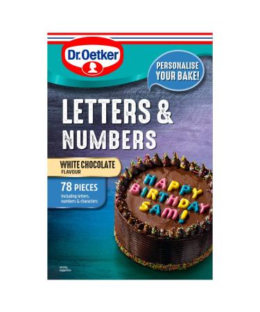 Dr. Oetker White Chocolate Flavour Letters & Numbers 40 g - Buy Online on GoSupps.com
