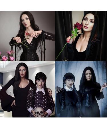 80cm Long Straight Black Wig for Women | Halloween Costume & Cosplay Hair - Perfect for Parties & Carnivals - Buy Online on GoSupps.com