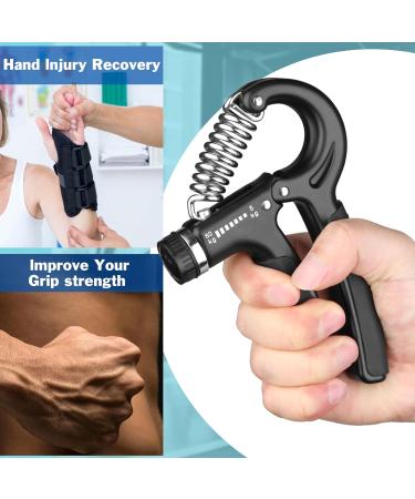 Aixpi Hand Trainer - Adjustable Forearm Training Device 10-60kg for Athletes & Rehabilitation | Finger Trainer & Gripper Coach - Black 1-Pack - Buy Online on GoSupps.com