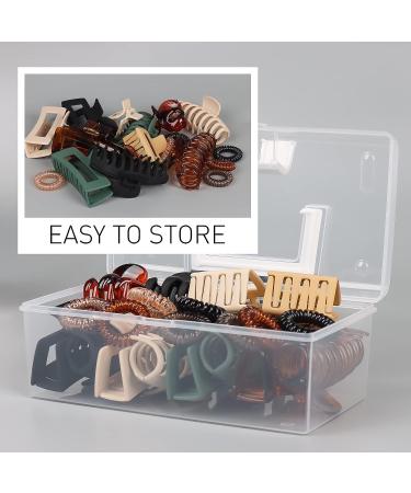 Vilike Large Hair Claw Clips & Spiral Hair Ties Organizer - 20 Pcs Set for Thick & Thin Curly Hair - Buy Online on GoSupps.com