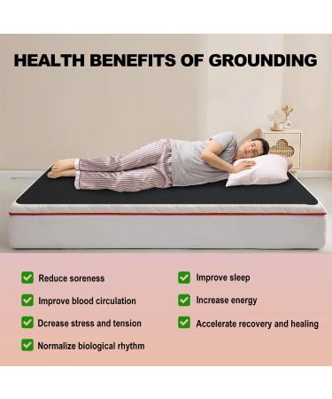 Grounding Mat for Better Sleep | Breathable Earthing Therapy Mat (137x180 cm) for Enhanced Well-Being - Buy Online on GoSupps.com