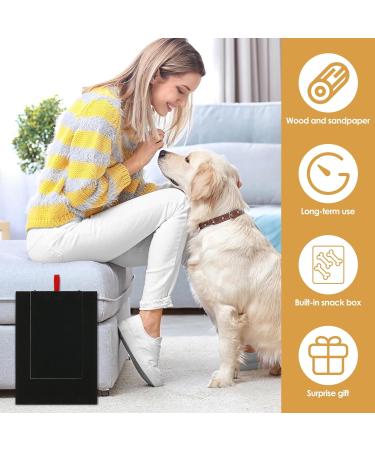 Wooden Dog Nail File Board with Snack Box - Puppy Nail Grinding Pad Alternative to Clippers & Grinders - Buy Online on GoSupps.com