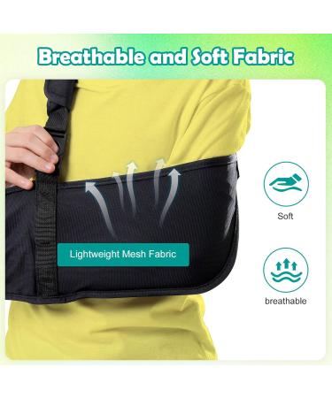 Kids Arm Sling for Shoulder Injury | Adjustable Padded Immobilizer | Comfortable Support for Boys & Girls | Black (Small - Buy Online on GoSupps.com