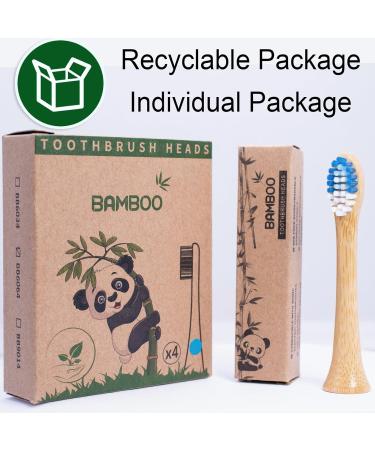 ECOETBOO Replacement bamboo toothbrush heads compatible with Philips electric toothbrushes HX3 HX6 HX9 series electric toothbrush heads biodegradable ecofriendly durable - Buy Online on GoSupps.com