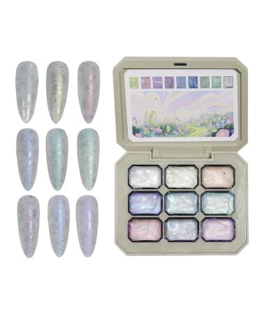 Gradient Gel for Touch - Palette of 9 Boxes Nail Styling Supply | Solid Gel Glue for Artistic Manicures at Home for Travel Parties or for Amateurs - Buy Online on GoSupps.com