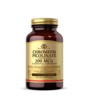 Solgar Chromium Picolinate 200 mcg 180 Vegetable Capsules - Buy Online on GoSupps.com