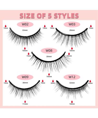 Self Adhesive Eyelashes Reusable False Eyelashes Pre Glued Eyelashes Reusable Adhesive Eyelashes Stick on Eyelashes Reusable Eyelashes Self Adhesive Lashes No Glue/Eyeliner Needed(#12) - Buy Online on GoSupps.com