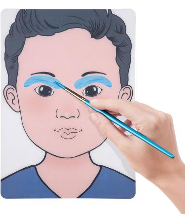 2 Gabarits de Maquillage Visage A4 en Plastique R utilisables Planche d'Entra nement Maquillage Artistique pour D butants Mod les Gar on et Fille pour Peinture Paupi res et Cils - Buy Online on GoSupps.com