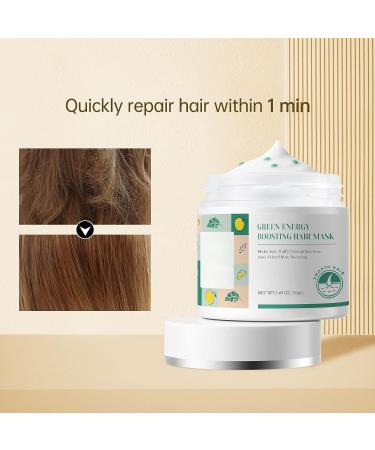 ROPALIA Green Energy Boosting Hair Mask - Anti-Hair Loss Repair Deep Conditioner - For Dry & Damaged Hair - Anti-Frizz Treatment for Split Ends & Breakage - Scalp Treatments - Hair Care - Buy Online on GoSupps.com