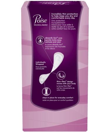 Poise Microliners Long Length - Lightest Absorbency 50 Count (Pack of 2) | Shop Now - Buy Online on GoSupps.com