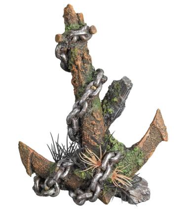 Nobby Aqua Ornaments ANCHOR WITH PLANTS 14.5 x 10.0 x 19.0 cm 1 piece