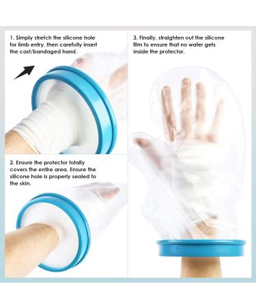 Bramble Waterproof Cast Protector for Hand - Silicone Shield for Bath & Shower - International Shipping Available - Buy Online on GoSupps.com