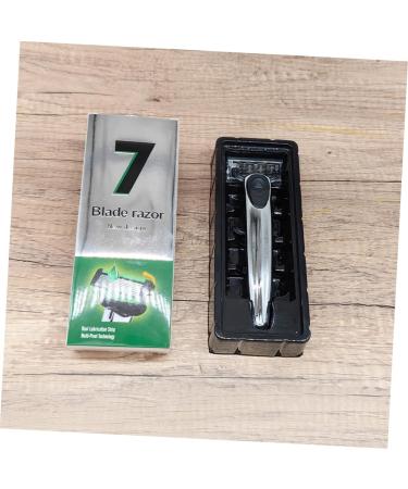 Magiclulu Professional Double-Edged Razor Set Metal Handle Haircut & Eyebrow Trimmer for Men | Premium Shaving Tools - Buy Online on GoSupps.com