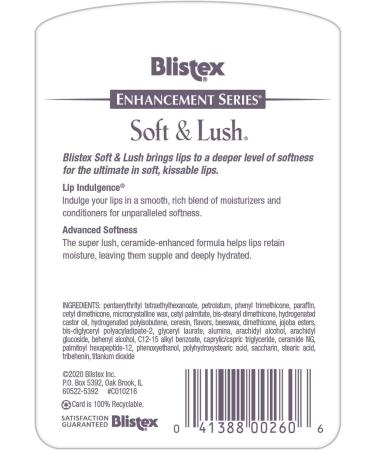 Blistex Soft & Lush Lip Protectant 0.13oz Tube - Hydrating Lip Balm for Daily Hydration - Buy Online on GoSupps.com