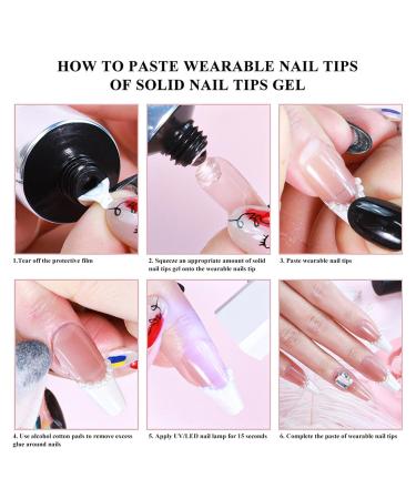 Mihauuke Solid Nail Glue Gel Solid Soak Off Glue - Long Lasting Adhesive Solid Rhinestone Glue With Remover And Curing Lamp For Acrylic Nails Extension - Buy Online on GoSupps.com