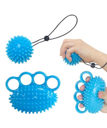 Vueinrg 2 Set Handtrainer Finger trainer Ball Massageball Hand with nubs Igelball Massage soft rubber kneading kneading for hands therapy osteoarthritis finger training relieving stress fear relief