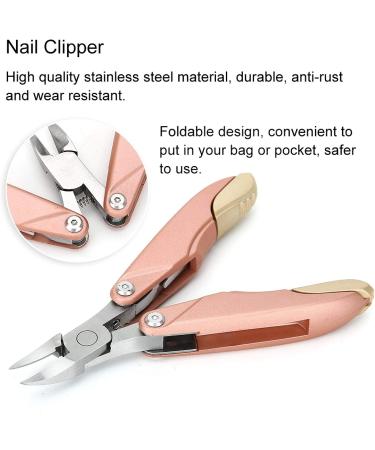 Stainless Steel Nail Clipper Foldable Nail Trimmer Clipper for Dead Skin Removal Multi-Function Manicure Pedicure Pliers Tool for Nail Salon and Home - Buy Online on GoSupps.com