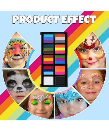  Teksome Face Paint Set Face and Body Paint Washable Pigment Water Soluble Pigment Paint - Makeup Pigment Powder for Face Paint - Buy Online on GoSupps.com