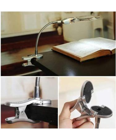Portable Magnifier with Bright LED Light and Sturdy Clamp Lamp for Comfort and Ease of Use Enjoy Full of Stars - Buy Online on GoSupps.com