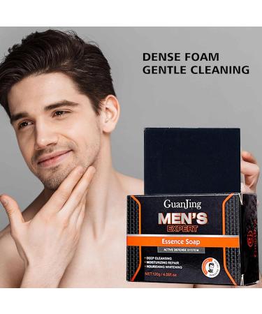 Hongjingda Carbon Soap Activated Charcoal Soap Activated Charcoal Soap Black Soap for Face Body Hair Organic Shea Butter Vitamin E Natural Soap for Men - Buy Online on GoSupps.com