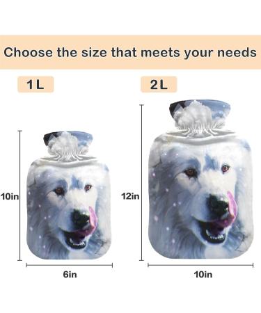 Naanle 2L Hot Water Bottle with Abstract 3D Dog Cover | Heat & Cold Therapy for Back Pain Relief Hand & Foot Warmer - Buy Online on GoSupps.com