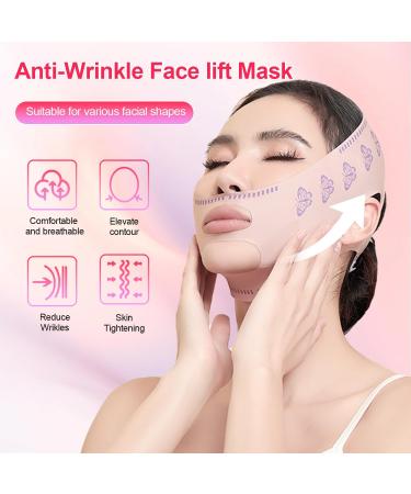 Double Chin Reducer Eliminator V Line Lifting Mask Chin Strap for Double Chin Face Slimming V Shaped Belt Reusable Facial Slimmer Shaper Jaw Exerciser for Women - (Butterfly Design Two Wearing Mode) - Buy Online on GoSupps.com