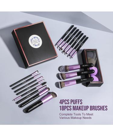 BS-MALL 18 Pcs Premium Synthetic Makeup Brush Set with 4 Pcs Makeup Sponge Set - Buy Online on GoSupps.com