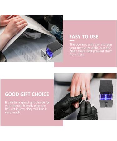 minkissy Monitor Stands Cleaning Organizers Stand Container Grinding Usb Bits Tool Case Cleanser Holder Nail Drill Manicure Salon Polishing Acrylic Light Storage Blue with Drills 12x8.5cm Black - Buy Online on GoSupps.com