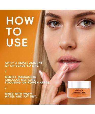 Turmeric Lip Scrub Dark Lip Scrub for Lightening Lips Moisturizing and Nourishing Lip Exfoliator Smooth and Brighter Lips for Dry Chapped Lips and - Buy Online on GoSupps.com