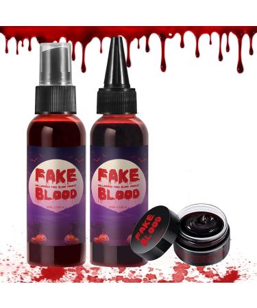 Halloween Prank Props Fake Blood Set Halloween Fake Blood Makeup Washable Halloween Fake Blood Halloween Fake Blood Spray Fake Blood Coagulated Gel Halloween Stage Blood Makeup Cosplay Fake - Buy Online on GoSupps.com