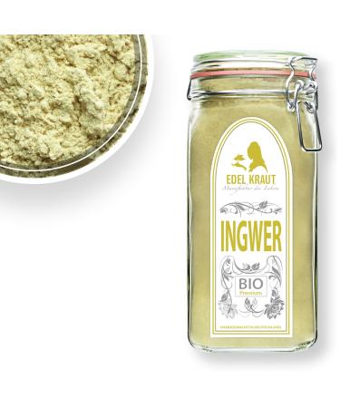 Buy Organic Ginger Powder 90g | Premium Glass Jar | 100% Pure Bio Ginger - Noble Herb - Buy Online on GoSupps.com