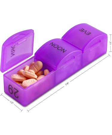 Monthly Pill Box Organizer - 3 Times A Day - 30 Day Case with 32 Compartments for Vitamins, Supplements, Medication - Travel Friendly - Buy Online on GoSupps.com