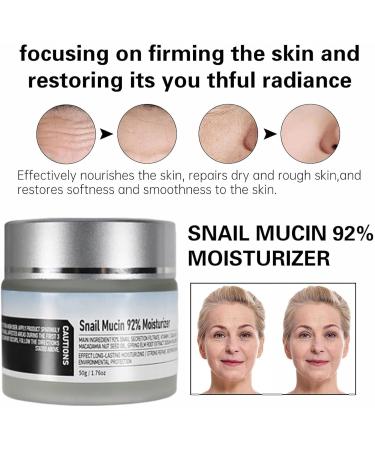 92% Snail Mucin Moisturizing Cream Daily Facial Moisturizer Facial Moisturizing Repair Gel Cream Snail Mucin Cream (1 Bottle) - Buy Online on GoSupps.com