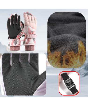 Lecylanker Women's Ski Gloves - Touchscreen Waterproof Snowboard Gloves - Stylish Pink Winter Sports Gloves - Buy Online on GoSupps.com