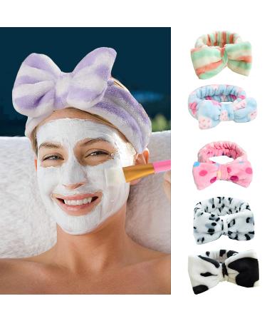 Shop Ladaypoa 6-Piece Spa Front Straps & Coral Fleece Headbands | Makeup & Shower Essentials with 4 Mask Brushes - 6 Colors Available - Buy Online on GoSupps.com