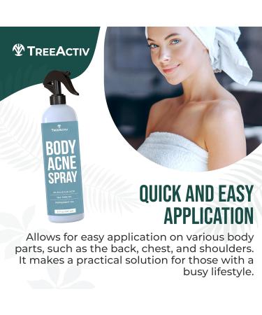 TreeActiv Body & Back Acne Treatment - 2% Salicylic Acid Spray for Cystic Acne Relief | Effective Bacne Spray for Teens & Adults (8 fl oz - Buy Online on GoSupps.com