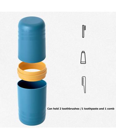 3-Pack Travel Toothbrush Set | Portable Toothbrush Case & Holder for Camping School & Travel | Waterproof Toothbrush Container & Cup - Buy Online on GoSupps.com
